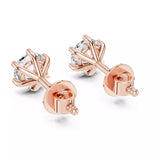 18kt Six-Prong Martini Round Diamond Stud Earrings