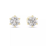 18kt Six-Prong Martini Round Diamond Stud Earrings